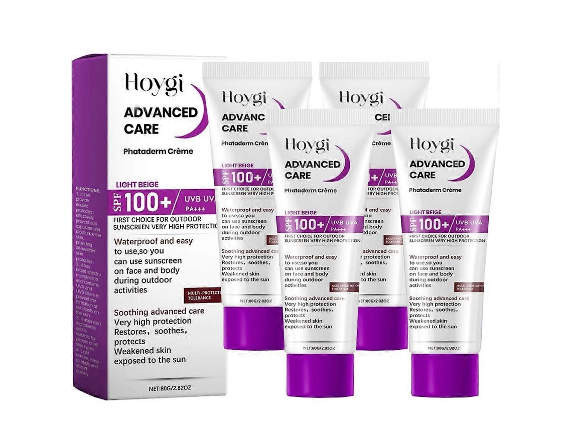 Protetor Solar Spf 100+ 80ml, Para Rosto E Corpo4pcs