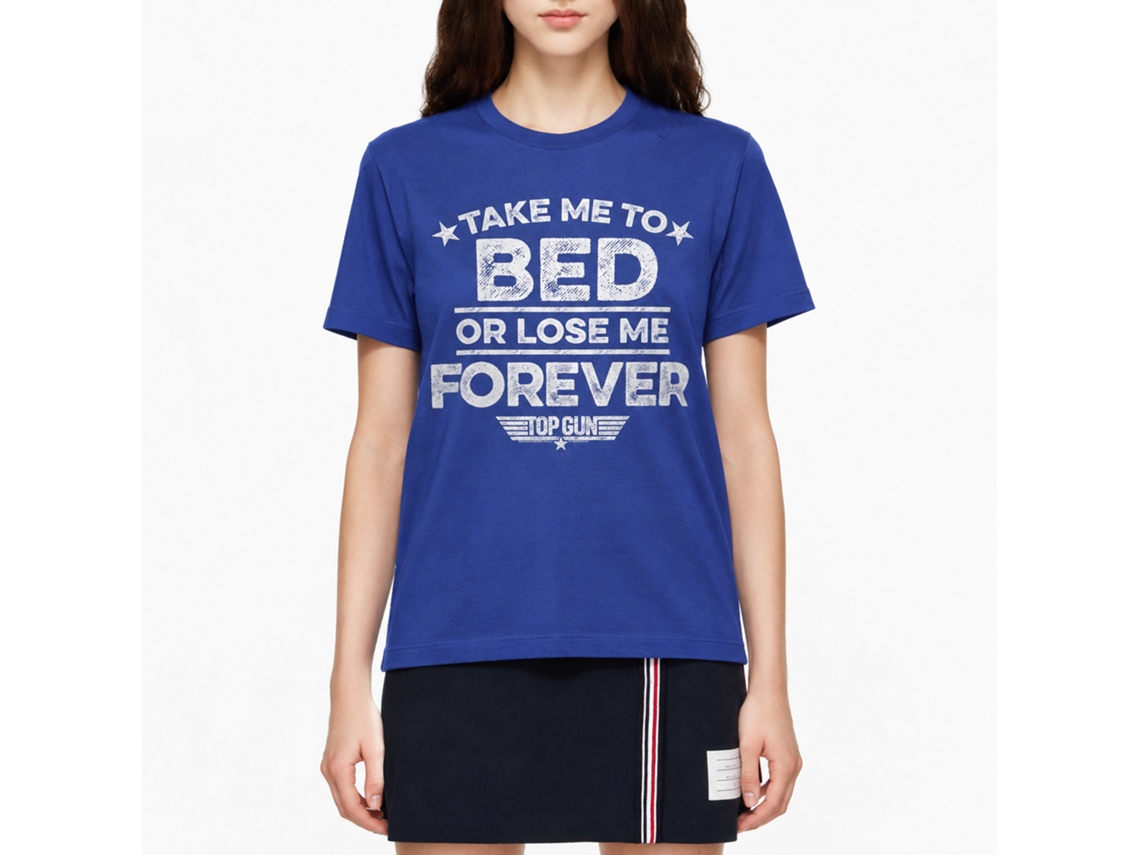 Rockinstone Top Gun Movie Lose Me Forever Solid Royal Adult T-shirt Size:xl