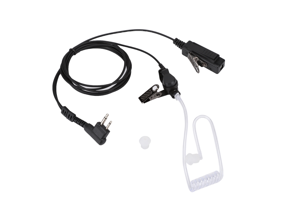 Auricular Tubular con Micrófono PTT de 2 Pines para Radios Motorola, Air Acoustic Headset | S/MARCA
