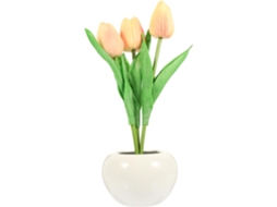 Luminária Noturna Decorativa Sosoport Tulip Bonsai Em Cerâmica E Pu