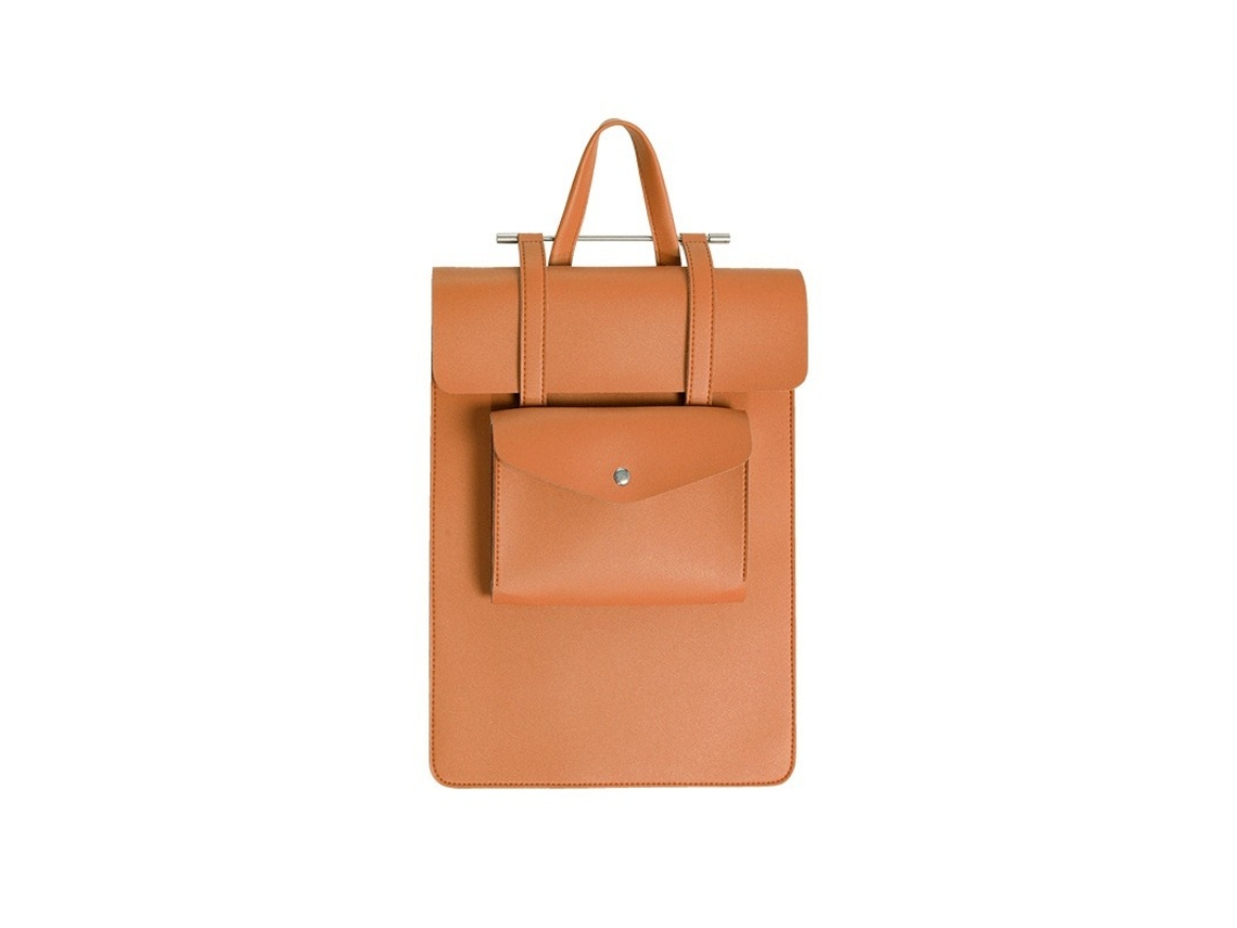 Capa para Portátil HEXINYIGJLY 15 16" com Alça,à Prova de Água, Antichoque, para Macbook e Tablet Marrom
