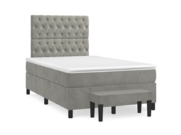 Box Spring Bed, Box Spring Beds Vidaxl Cinzeto Veludo (120 X 200 Cm)