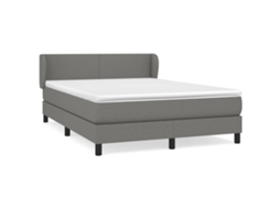 Box Spring Bed, Box Spring Beds Vidaxl Cinzeto Tecido (140 X 200 Cm)