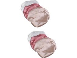 Conjunto De 6 Toucas De Cetim Com Aba Larga, Acessórios De Cabelo Brancos E Rosa Para Viagem.