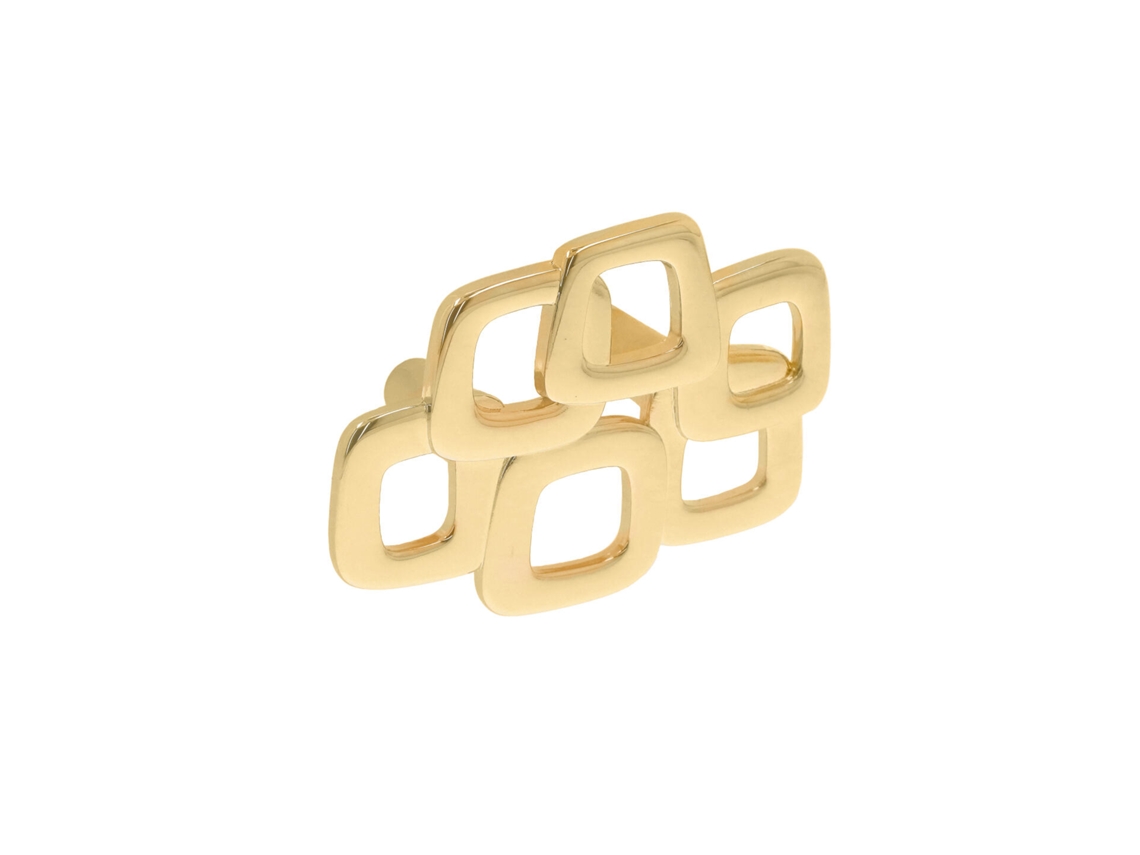 Puxador para Móveis Zamac Distância Central 32mm Banhado a Ouro Conjunto de 25 HARDWAREXCHANGE