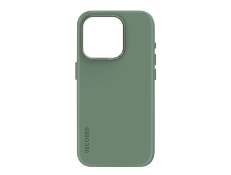 Capa Lcd Táctil Antimicrobiano Para Iphone 15 Pro Decoded Silicone Verde