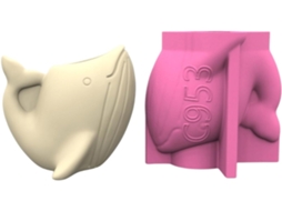 Molde artesanal para copos, moldes de silicone para concreto.