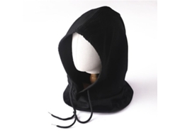 Balaclava de Algodão Leve e Fino, Cachecol com Capuz, Preto BRILVIBERA