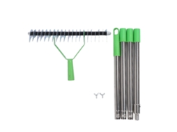 Pente de Sarjeta para Césped com Vara Extensível Aço Inoxidável Dethatcher Jardim Ferramenta | S/MARCA