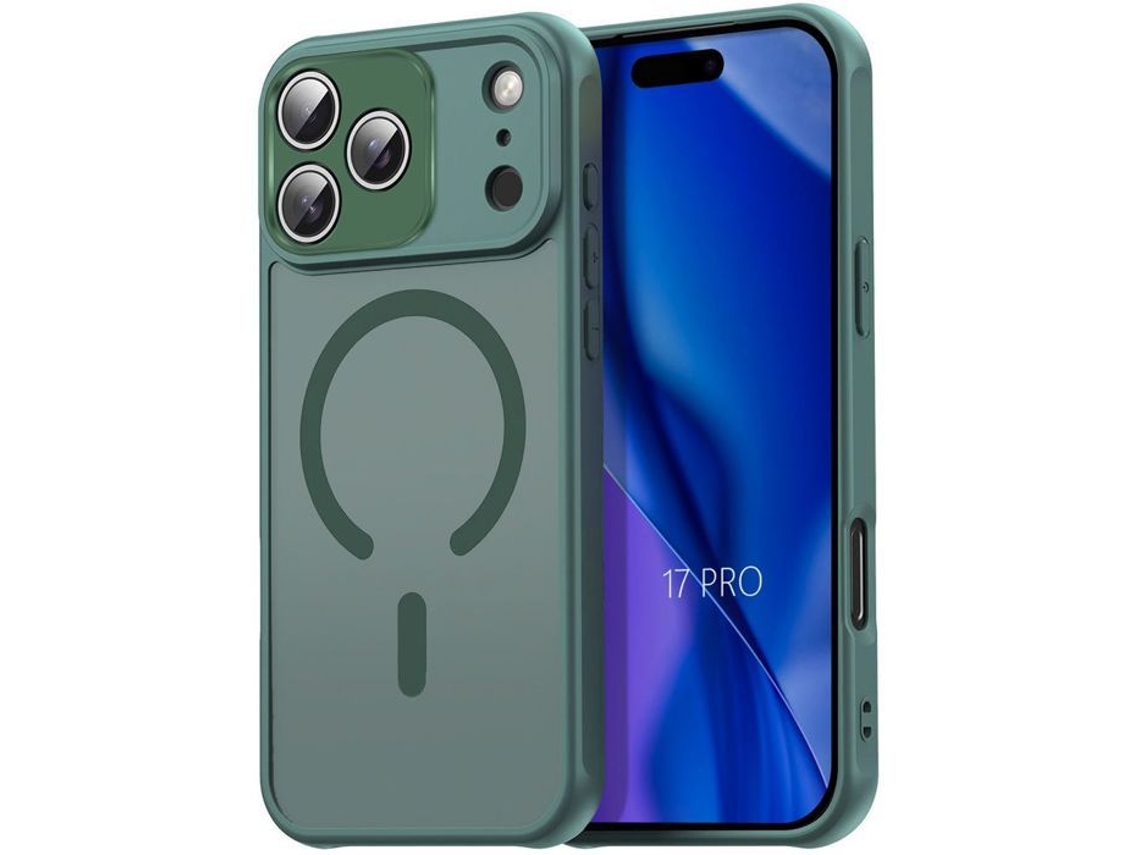 Capa Para Celular - Booling - Para Iphone 17 Pro - Resistente A Impactos - Com Anel Magnético - Verde Meia-noite