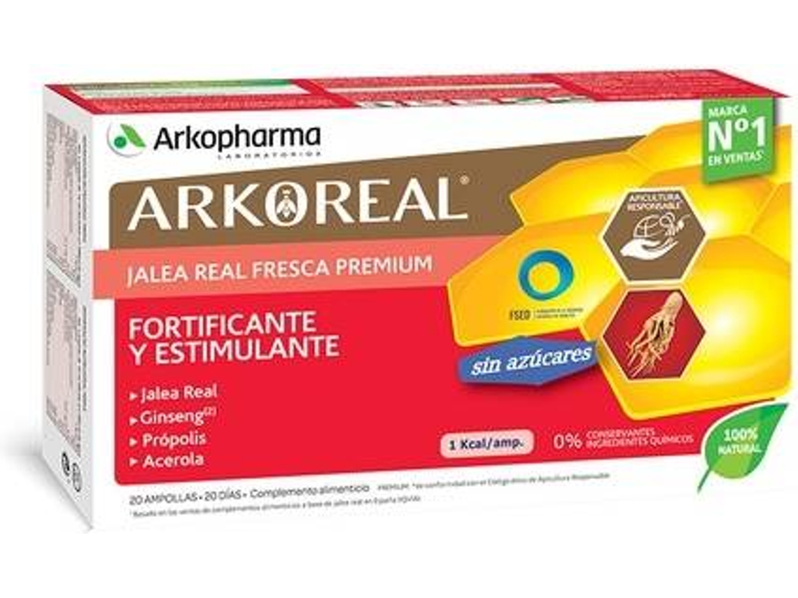 Suplemento Alimentar ARKOPHARMA Arkoreal Geleia Real (20 ampolas)
