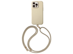 Capa para iPhone 16 Pro UNIQ Pele Sintética Magnética Bege