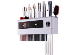 Suporte de Escova de Dentes com Dispenser e 4 Copos | S/MARCA