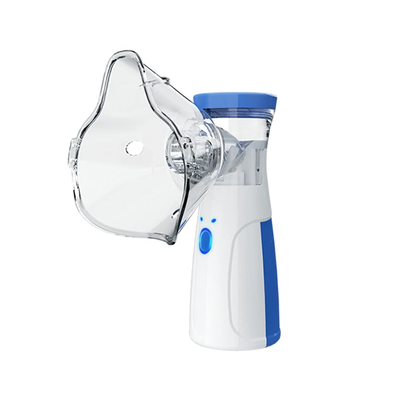 (Azul) Mini Nebulizador Portátil Silencioso para Asma com Tecido Malha