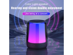 Altifalante Bt Sem Fio Bateria Longa Luzes Coloridas Som 360°