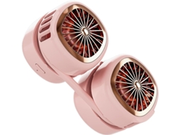 Ventilador de pescoço portátil mini USB para esportes, laranja, 5200m, 3 velocidades, S/MARCA