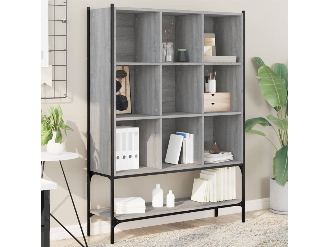 Vidaxl Estante 102x30x141,5 Cm Derivados De Madeira Cinzento Sonoma