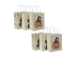 6pcs Saco Quadrado De Presente De Doces De Papel De Halloween Para Festa Allinless