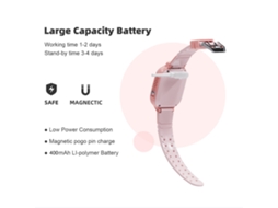 Relógio Inteligente Para Crianças 4g Com Chamada Vídeo Gps Sos Câmera Ip67 Waterproof Smartwatch