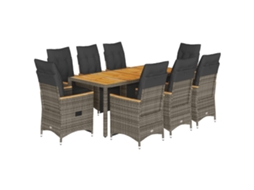 Bistro Set, Bistro Sets Vidaxl Cinzeto Rattan / Vime (190 X 90 X 75 Cm)