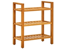 Sapateira Organizador com 3 Prateleiras 50X27X60 Cm Madeira Carvalho Maciça