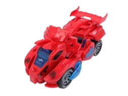 Ats brinquedo Elétrico de Transformação Dinossauro Carro com Luz e Música para Bebês e Crianças Pequenas Vermelho