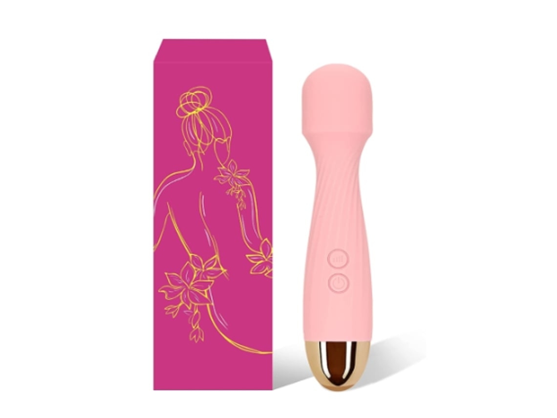 Mini Varinha Massageadora Pessoal 10 Padrões Bolsa De Viagem Incluída Perfeita Para Mulheres Ou Homens Rosa Claro Yunzii