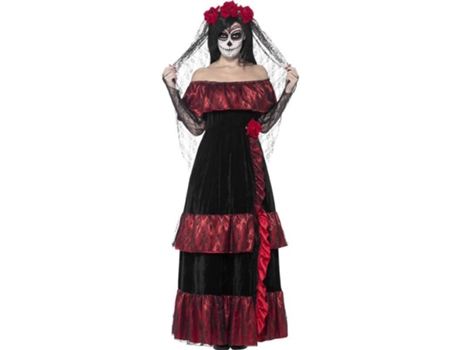 Fato de Mulher  Noiva Do Dia Dos Mortos (Tam: M)
