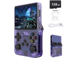 Console Portátil Retrô R36s com Mais de 21.000 Títulos Clássicos, 128gb AQUAFORGE