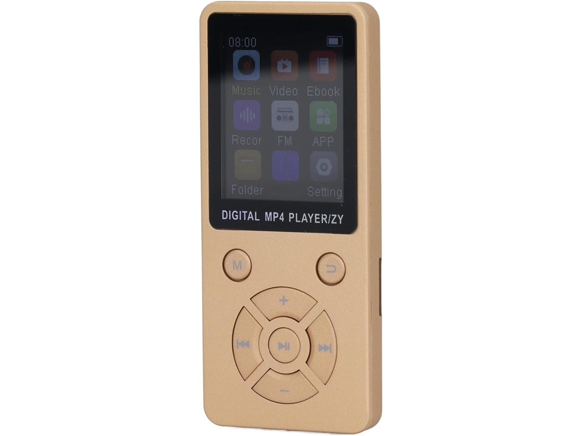 Leitor de MP3/MP4 de 64 GB, Tela, Bluetooth 5.0 (dourado), 64 GB, Alto-falante com Hi-Fi sem perdas