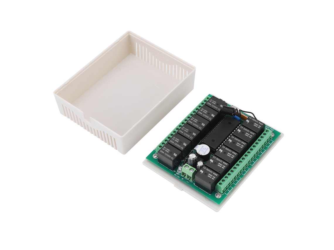 Relé Dc 12v 12 Canais Controle Remoto Rf
