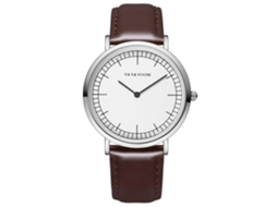 Reloj De Pulsera Para Mujer Elegante Con Movimiento De Cuarzo Moda (plata Marrón)