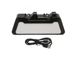 Base de Carregamento para Controle de Ps5 com Carregamento Rápido e Indicador de Carregamento para Dois Controles, Preta CHABERLU