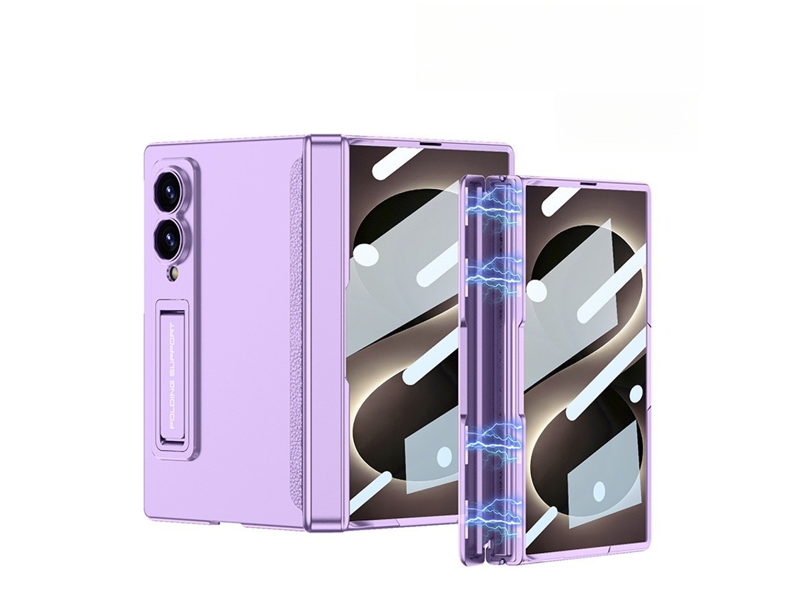 Capa Fina Para Samsung Galaxy Z Fold8, Proteção Para Dobradiças E Suporte, Proteção Total Da Câmara. Roxo Hexinyigjly