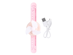 Ventoinha de Pulso Usb Ajustável Rosa para Crianças