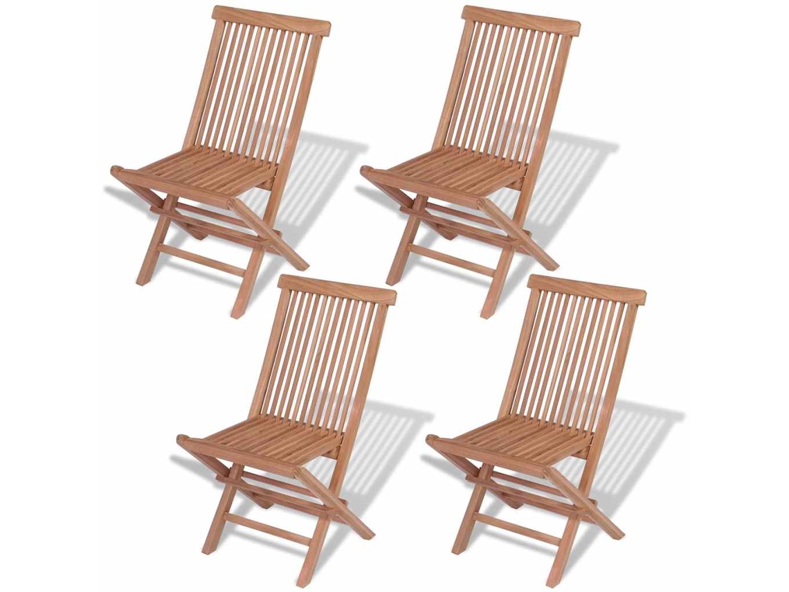 Folding Chair, Folding Chairs Vidaxl Marrom Teca (n/a)