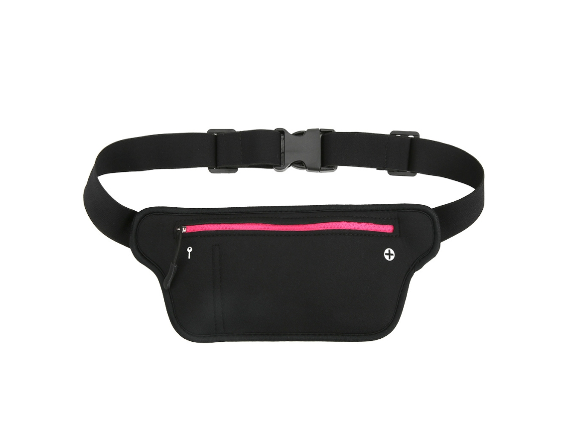 Cinto de Corrida, Neoprene, Bolsos, Porta celular, Cor Vermelha AQUAFORGE