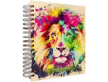 Livro Biblia Para Anotacoes Rc Com Harpa Lion Colors De Diversos (português Do Brasil)