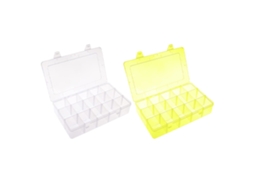 Organizador De Bijuterias 24 Compartimentos Diversas Cores 19x13x3,6cm