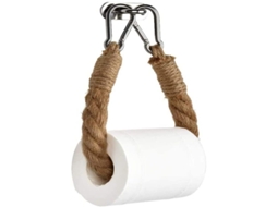 Suporte Para Toalhas Estilo Costeiro, Suporte Para Papel Higiênico Em Corda Náutica, Elegância Industrial, Fácil Instalação Para Rolos De Papel Higiên