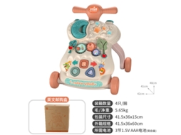 Andador de Brinquedo para Bebês de 6 a 18 Meses: Carrinho Anti tombamento, Musicalestrela e Lua/vermelho CHENNNLS