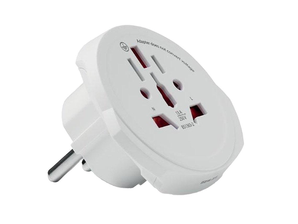 Adaptador De Viagem Midocean Skross Para Ue(plugue) Tamanho Único Branco
