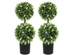 Conjunto 2 Plantas Artificiais 70 Cmanti uv com Vaso Incluído Decoração Sala Jardim Modelo Chimi