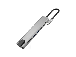 Hub Usb C Hub Usb-C 9 em 1 com Ethernet Cinza