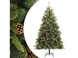 Vidaxl Árvore De Natal Artificial Articulada Com Pinhas 210 Cm
