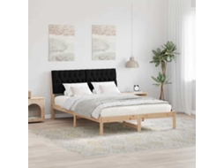 Vidaxl Estrutura De Cama Com Cabeceira Estofada Castanho 160 X 200 Cm