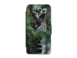 Capa Flip Para Iphone 17 Pro Com Estampa De Lêmure, Um Animal Fofo.