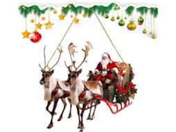Enfeite De Trenó Do Papai Noel, Natal, Acrílico | Pingente De Rena, Ornamento E