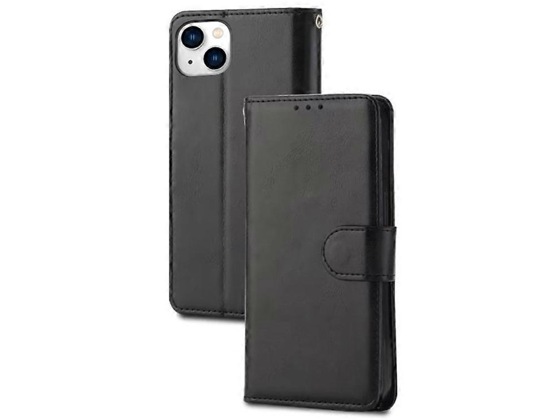 Capa De Couro Pu Com Textura Crazy Horse Compatível Com Iphone 14 De 6,1 Polegadas, Suporte Dobrável E Capa Tipo Carteira À Prova De Quedas