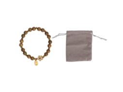 Pulseira De Pérolas De Sândalo Verde Para Meditação E Oração Com Acessório Flor Estilo Elegante E Durável
